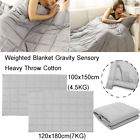 Hoj834533 Us Weighted Blanket Heavy Sensory Cotton Relief Anxiety Sleep