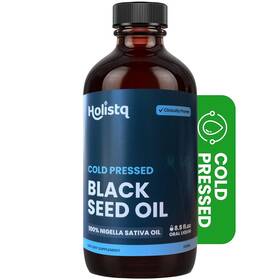 Holistq 850058476018 Cold Pressed Black Seed Oil 100% Nigella Sativa Pure