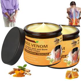 Honglangan 711181069150 Bee Venom And Turmeric Joint Relief Cream - 2 Pack X 60g Fast Absorbing Hel