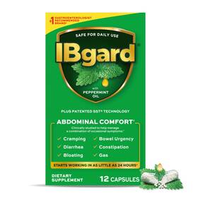 Ibgard 369266000163 Gut Health Supplement Peppermint 12 Count Pack Of 1 White Capsule