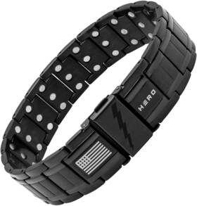 Iheartdogs 711181021905 Hero Company Titanium Magnetic Bracelet - Abrams Thunderbolt Tank Thera