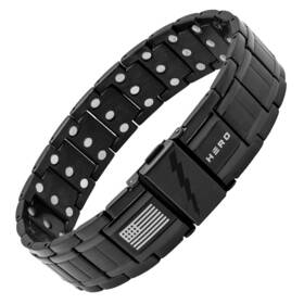 Iheartdogs 850050791584 Hero Company Titanium Magnetic Bracelet - Abrams Thunderbolt Tank Th
