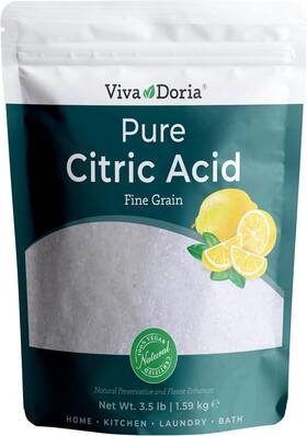 Vd-ca2p  Inc. 100% Pure Citric Acid Food Grade Fine Grain 3.5 Lb 1.59 Kg