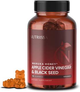 Its Naturals Llc 445017094049 Nutriissa - Apple Cider Vinegar Black Seed Oil Elder Berry Manuka Honey Gu