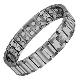 Pu-ti-01352 Jeroot Upgraded Magnetic Bracelets For Men Pure Titanium Double Row Ultra Strength M