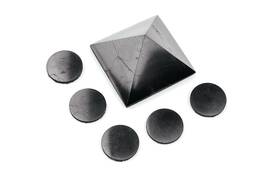 Karelianmasters 759973234911 Shungite Stones Pyramid And Phone Sticker Plate Set - Holistic