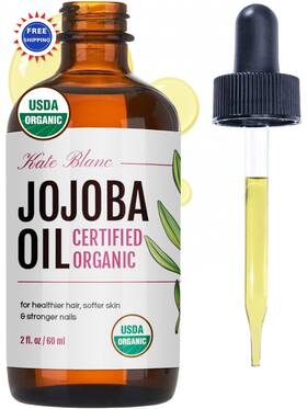 Kate Blanc Cosmetics 703255269559 Organic Jojoba Oil For Hair Skin Face Nails 2 Fl Oz Usda