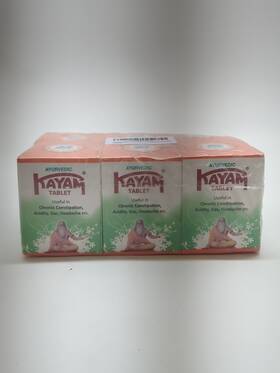 Kayam 908001948210 6 Pack 30 Tablets Jar With Box Churna Constipation Acidity Gas