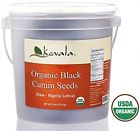 Kevala Organic Raw Black Cumin Seeds Nigella Sativa 4 Lb Plastic Pail 816536012666