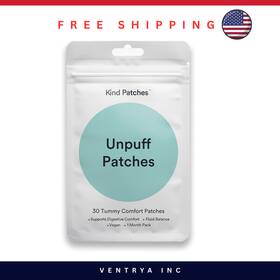 Kp-on251 Kind Patches Unpuff 30 Count Vegan Bloating Support Patch Dandelion Fennel
