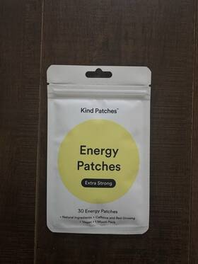 Kp-on198 Kind Patches Extra Strong Energy Patch 30 Count Caffeine And Red Ginseng Vegan