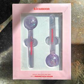 Kiramoon 195893239672 Set Of 2 Globe Ice Rollers Freezable Facial Depuff Eyes And Skin
