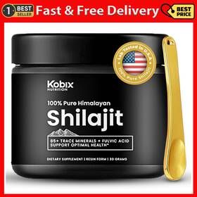 Kobix Nutrition 445003791785 Pure Himalayan Shilajit Resin High Nutritional Potency 85 Trace