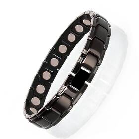Dwt-t8262b-22cm Kyosi Titanium Magnetic Bracelets For Mens 3500 Gauss Strong Magnet Jewelr