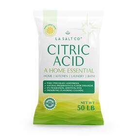 La Salt Co 810014871691 Citric Acid 50 Pounds 100% Pure Food Grade Usp Kosher Non-gmo Fr