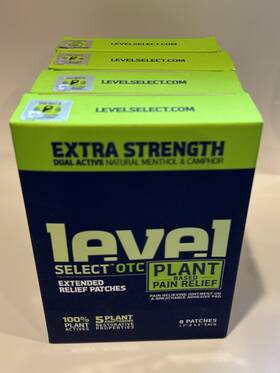 Level Select 810026410758 4x Otc Plant Based Pain Relief Patches 8ct Each Exp. 11/24