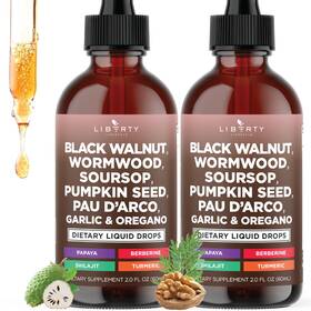 Llwormwood4 Liberty Lifestyle Defend Wormwood Black Walnut Cleanse For Humans Drops 2 Fl Oz Pack Of