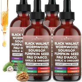 Llwormwood8 Liberty Lifestyle Defend Wormwood Black Walnut Cleanse For Humans Drops 2 Fl Oz Pack Of 4