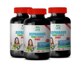 Life Nutrition 788619700084 Asparagus Plants - Extract 600mg Natural Probiotic Formula 3 Bottles