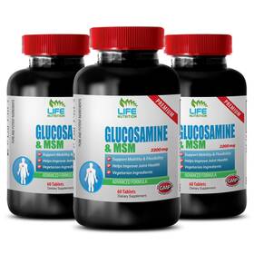 Life Nutrition 788619717174 Bone Health Supplement - Glucosamine And Msm 3200mg Chondroitin 3b