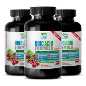 Life Nutrition 788619725247 Liver Detox - Uric Acid Formula 1430mg 3 Cranberry Concentrate