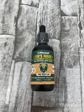 Lifecykel 793591581811 Lions Mane Find Your Flow 2floz 60ml Exp 02/2025