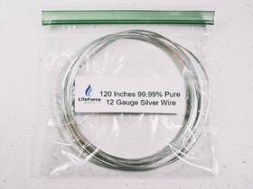 Lifeforce Devices 701622189851 9999 Pure Silver Wire 12 Gauge 10 Feet 120 Inch Certified 99.99%