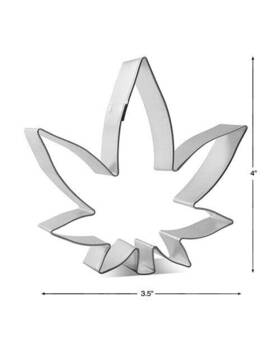 Little Genie 817717011300 Cannabis Cookie Cutter Food Grade Stainless Steel 4 Inch