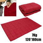 Llt835272 Unbranded Us Weighted Blanket Red Cotton Heavy Sensory 6453563350909