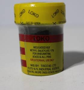 Loko 034000105001 Medicated Rub Balm For Rheumatism Aches And Muscle Pains - 25g Jars
