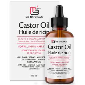 Nm-8exn-m2pu M3 Naturals 100 Pure Organic Castor Oil For Hair Lash And Eyebrow Growth Lymphatic Drai