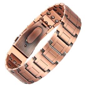 Magenergy 727984990560 Copper Bracelet For Men Lymphatic Drainage Pain Relief 3x Magnetic