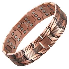 Magenergy 727984990782 Copper Bracelet For Men 3x Magnetic Bracelets 99.99% Pure Wris
