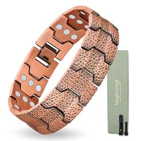 3800 Magenergy 740207337454 Copper Bracelet For Men 3x Strength Magnetic With Ga