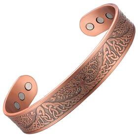 Magenergy 759838889034 Copper Bracelet For Men Women Tree Of Life 99.99% Pure Magnetic Brace