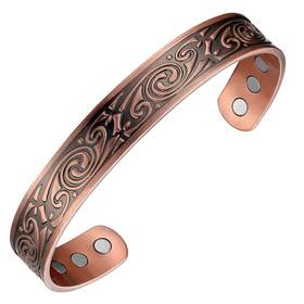 Magenergy 792966331907 Copper Bracelet For Men 99.9% Magnetic Adjustable W