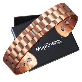 Magenergy 792966331914 Copper Bracelet For Men 99.9% Pure With 6pcs 3500 Ga