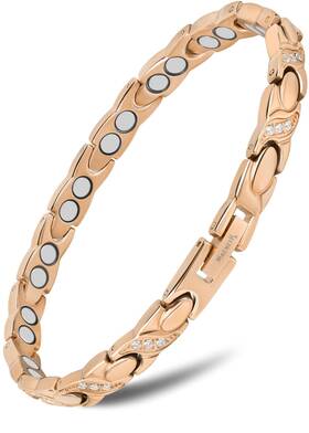 Magnetrx 850026912814 Ultra Strength Magnetic Bracelets For Women Double Magnet Stainless Steel