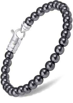 Magnetrx 850026912876 Hematite Magnetic Bracelet Max Strength Stones Elegant Beaded
