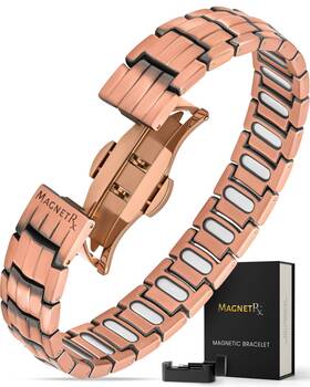 Magnetrx 850053885365 Magnetic Copper Bracelet For Men Ellipsemax 5x Strength 5 000 Gau