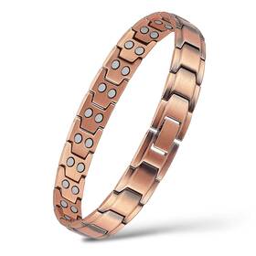 Cac-0114q-ca Magvivace Men Copper Magnetic Anklet Pure Ankle Bracelet With 3500 Gauss Magnet