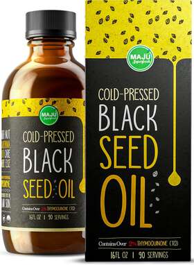 Maju 445036795705 Majus Black Seed Oil 16oz 3x Thymoquinone Cold Pressed 100% Turkish
