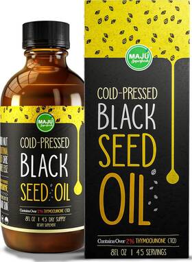 Maju Superfoods 744110979763 Black Seed Oil - 3 Times Thymoquinone Cold-pressed 100% Turkish Cumin Se