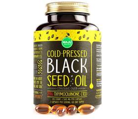 Maju Superfoods 851870008210 Majus Black Seed Oil Capsules Strong Cold Pressed 2% Thymoquinone 100% Turkish