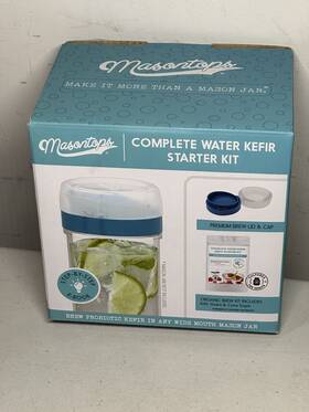 Masontops 829188001193 Complete Water Kefir Starter Kit Wide Mouth Mason Jars B2