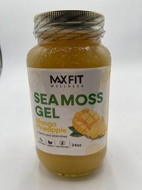 Max Fit 196852066421 Sea Moss Gel Organic Gold Mango Pineapple 24oz Exp 09/25