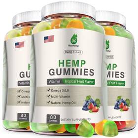 Mx-hg-1104-a54 Maxhemp 3 Packs Natural Omega 3-6-9 Gummies