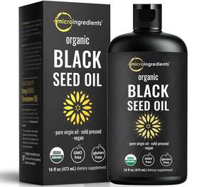 Micro Ingredients 850056167246 Organic Black Seed Oil 16 Fl Oz Cold Pressed From Nigella