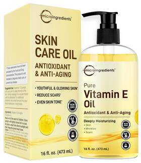 Micro Ingredients 850074438779 Pure Vitamin E Oil 40 000 Iu 16oz 16 Fl Oz Pack Of 1