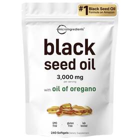 Ba-mi-bso240 Micro Ingredients Black Seed Oil Softgels 3 000mg 240 Count Pack Of 1